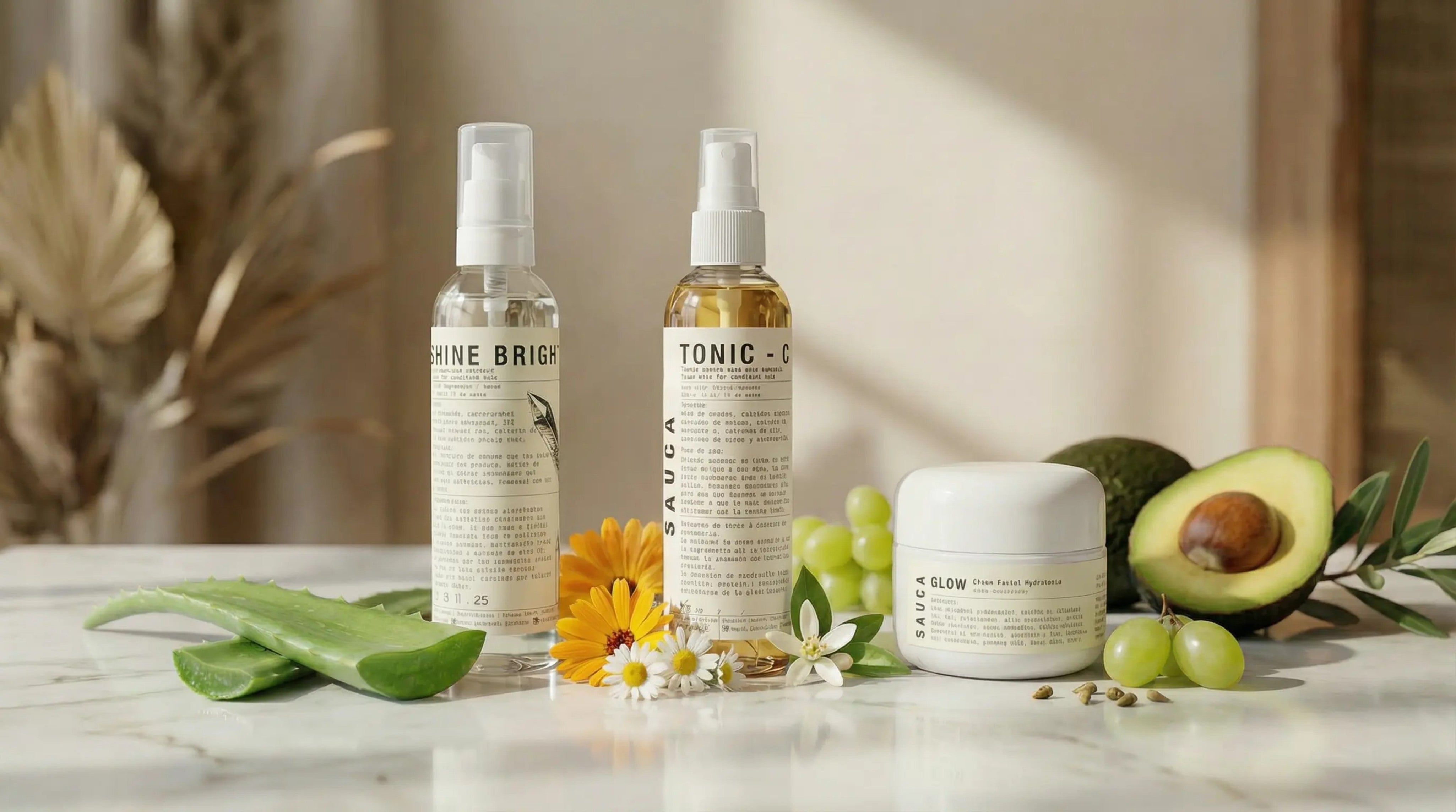 Rutina facial de 3 pasos con cosmética natural para piel sensible